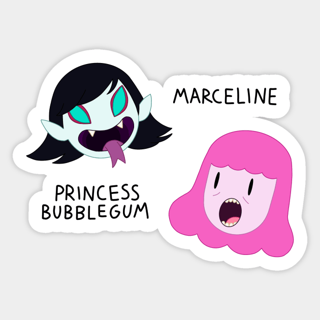 Marceline and Bubblegum intro Sticker by maxtrology